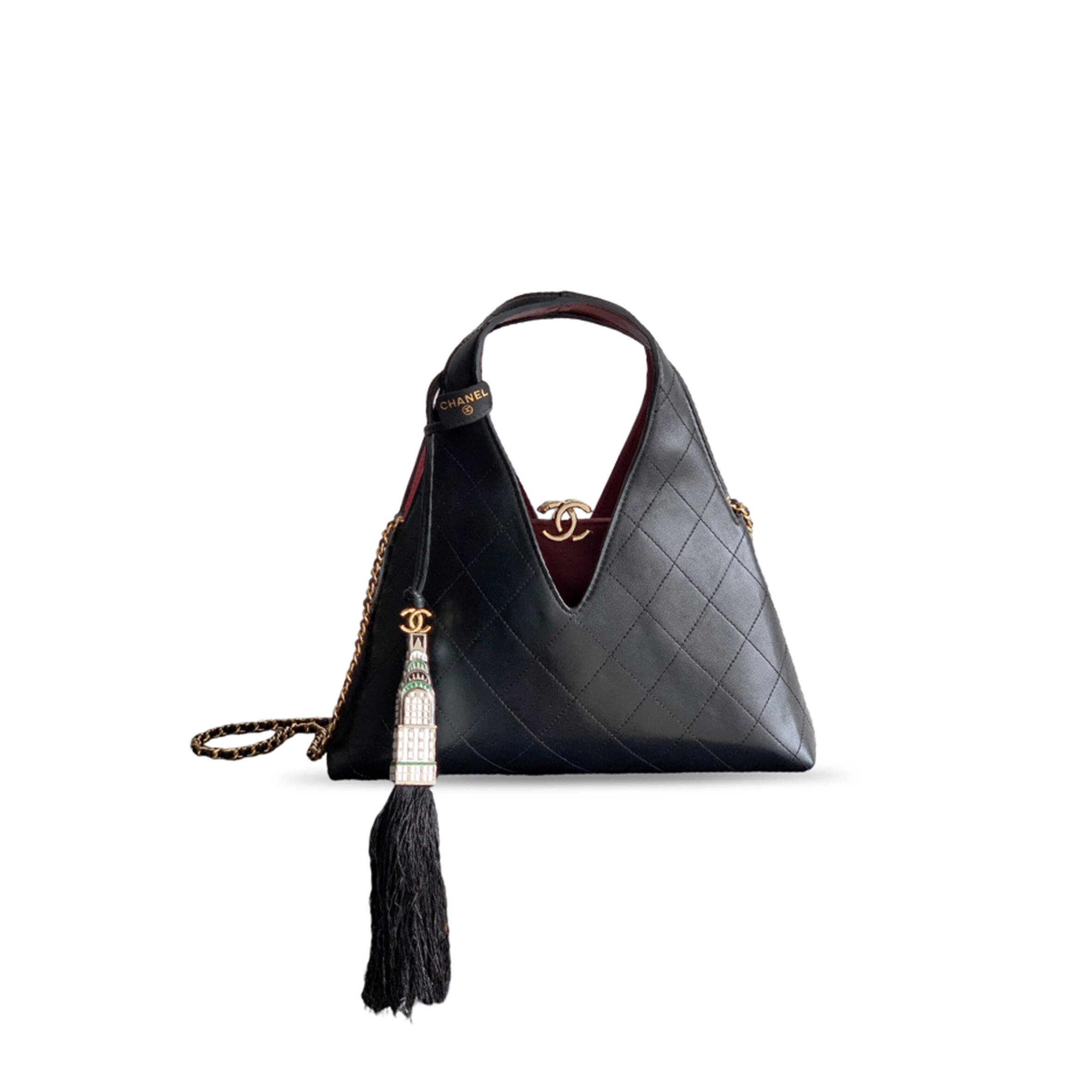 Ch**el 26a black leather handbag (32*32*11cm)
